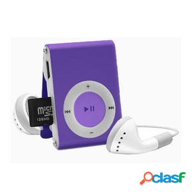 BRobotix Lector MicroSD y Reproductor MP3, USB 2.0, Morado