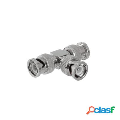 Conector Coaxial BNC Macho, Tipo T, Latón