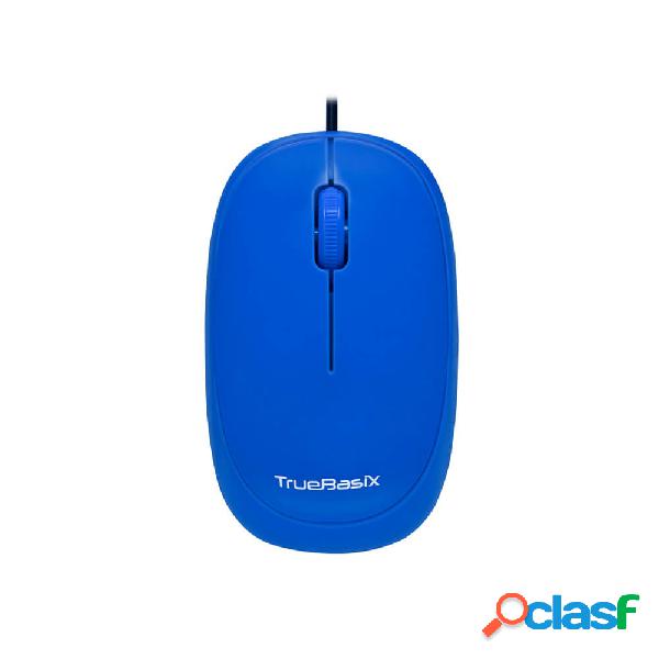 Mouse True Baxis TB-924764, Alámbrico, USB, 1000DPI, Azul