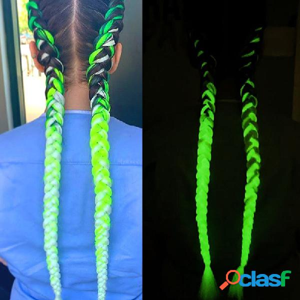 Trenzas sucias de colores de Halloween Fibra luminosa de