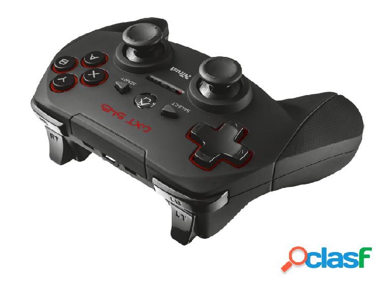 Trust Gamepad GXT 545, Inalámbrico, USB, Negro