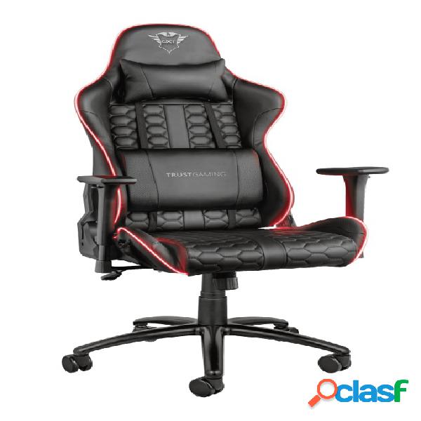 Trust Silla Gamer GXT 717 Rayza RGB, hasta 150Kg, Negro