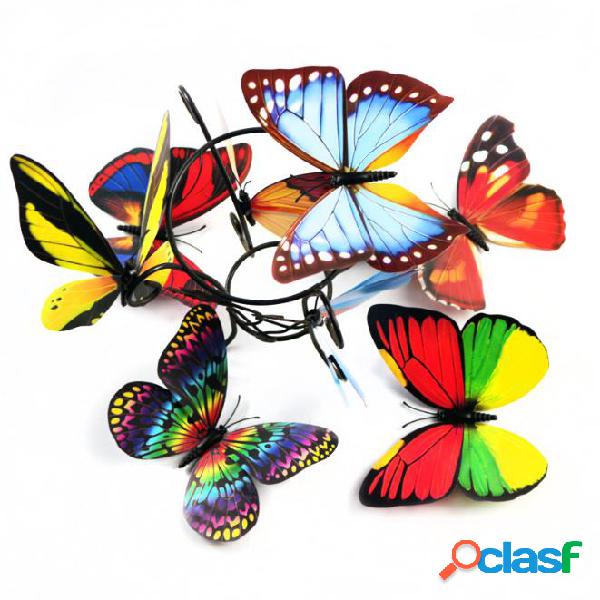 10pcs 3D piezas dobles coloridos de la pared de la mariposa