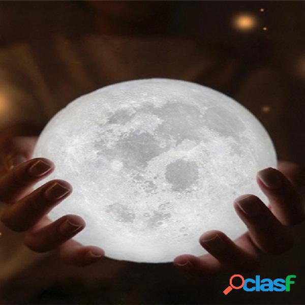 15 cm 3D Moon Lamp USB LED 3 colores que cambian la luz de