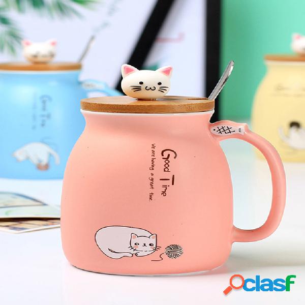 500ml Cerámico Taza de café Lovely Gato Patrón Taza de