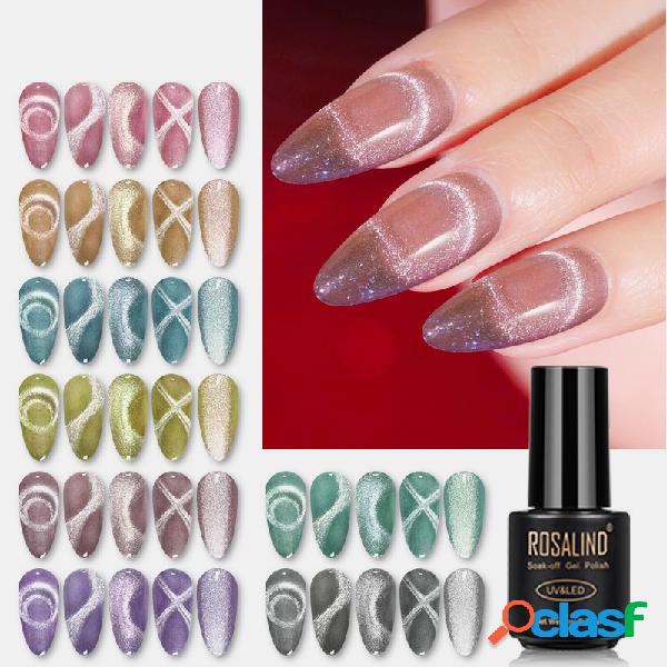 7ml Leche Té Color Gato Ojo Gel 9D Gato Ojo UV Gel Uña