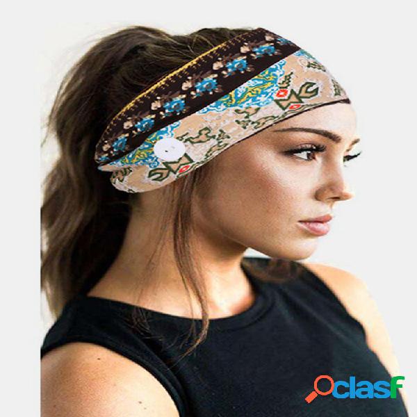 Diadema Folk-custom Mascara Diadema con botón anti-cuero