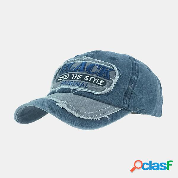 Gorra de béisbol de algodón lavado para hombre al aire