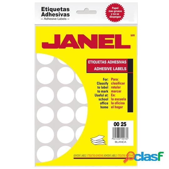 Janel Etiqueta No.12, 700 Etiquetas de Diámetro 1/4'',