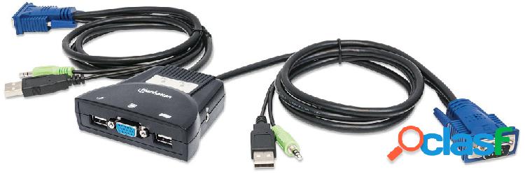 Manhattan Switch KVM 151245, 2x USB, 2x VGA