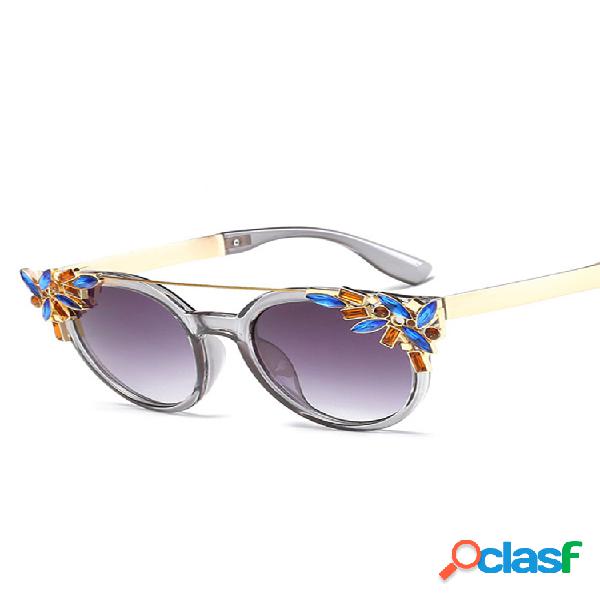 Mujer Gato Eye Anti-UV Gafas de sol vendimia Brand Designer