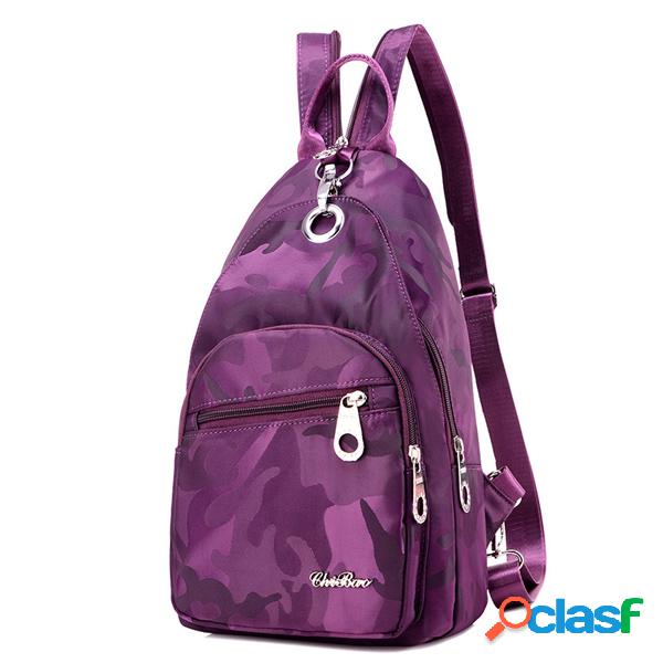 Mujer Nylon Mochila de camuflaje para niñas al aire libre