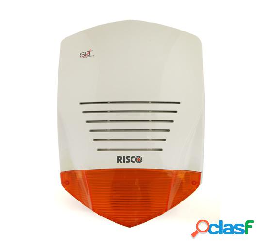 RISCO Sirena, Inalámbrico, 105dB, Blanco - Incluye Batería