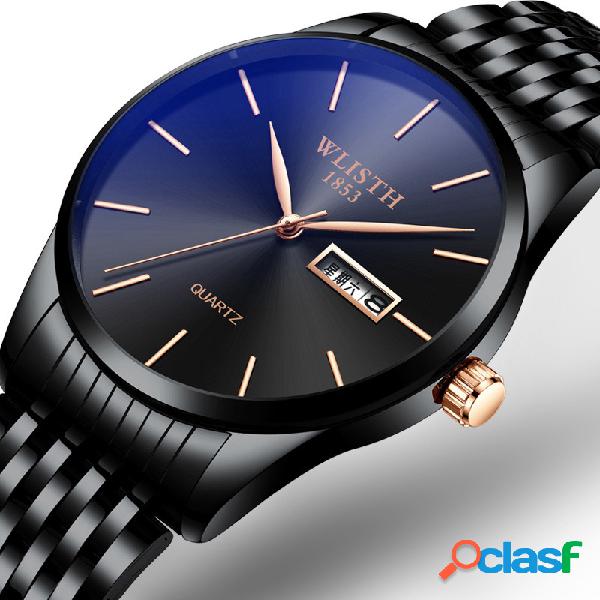 Reloj de cintura de acero inoxidable de negocios Reloj de