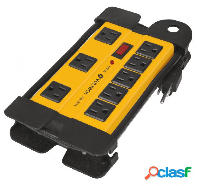 Volteck Multicontacto MUL-812X, 8 Salidas, Negro/Amarillo
