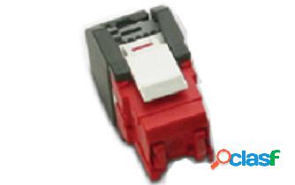 3M Jack Categoría Cat6 Tipo Keystone, RJ-45, Rojo
