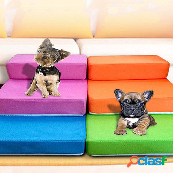 Escaleras para mascotas Perro Gato Escalera de cuero PU