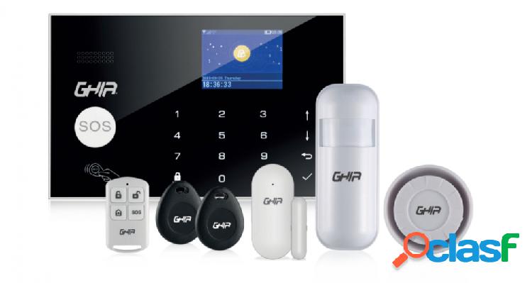 Ghia Kit Sistema de Alarma Inteligente Ghia, Inalámbrico,