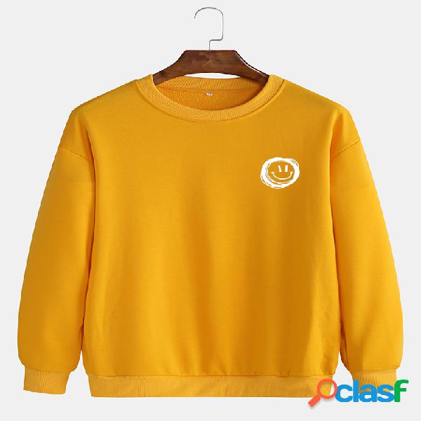 Hombre algodón Daily Relaxed Fit Crew Cuello Sudaderas de