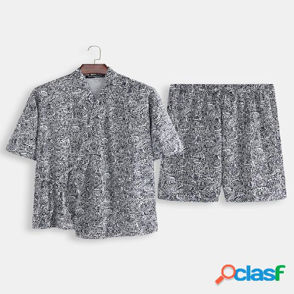 Kimono para hombre Túnica Conjunto de pijamas de agua