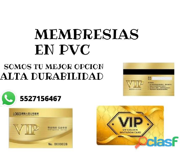 Membresías en PVC