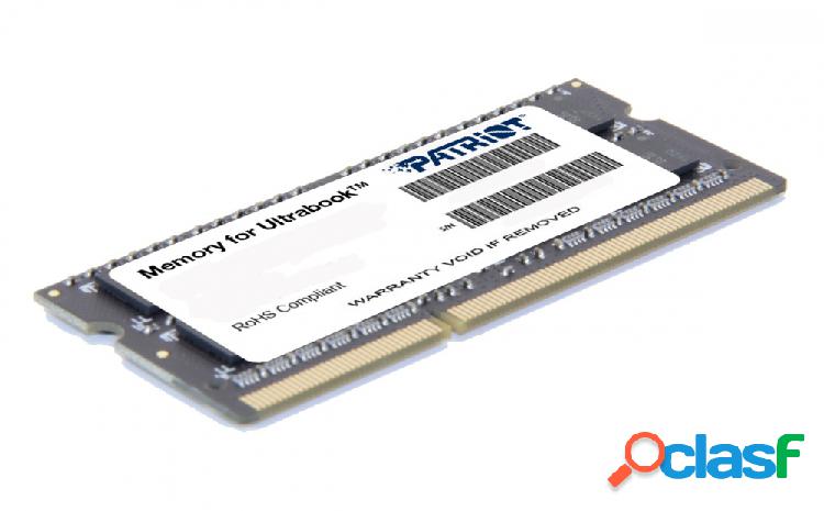 Memoria RAM Patriot DDR3, 1600MHz, 4GB, Non-ECC, CL11,