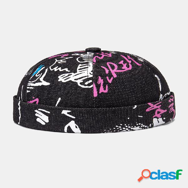 Men & Mujer Mujer Graffiti Printing Fashion Out Cráneo Caps