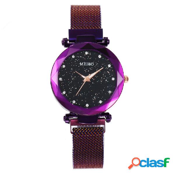 Moda Mujer Reloj de cuarzo Starry Sky Reloj de cuarzo