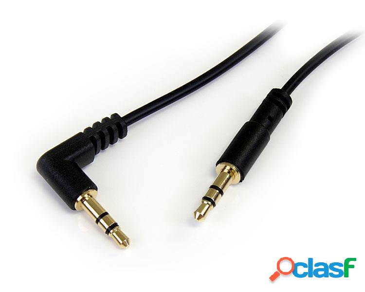 StarTech.com Cable AUX 3.5mm Macho - 3.5mm Angulado Macho,