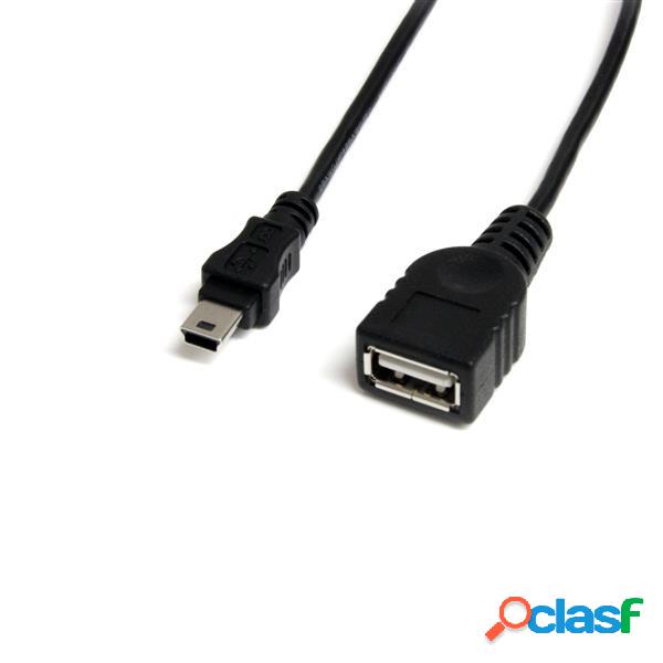 StarTech.com Cable USB A Macho - Mini-USB B Hembra, 30cm,