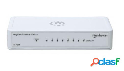 Switch Manhattan Gigabit Ethernet 560702, 8 Puertos