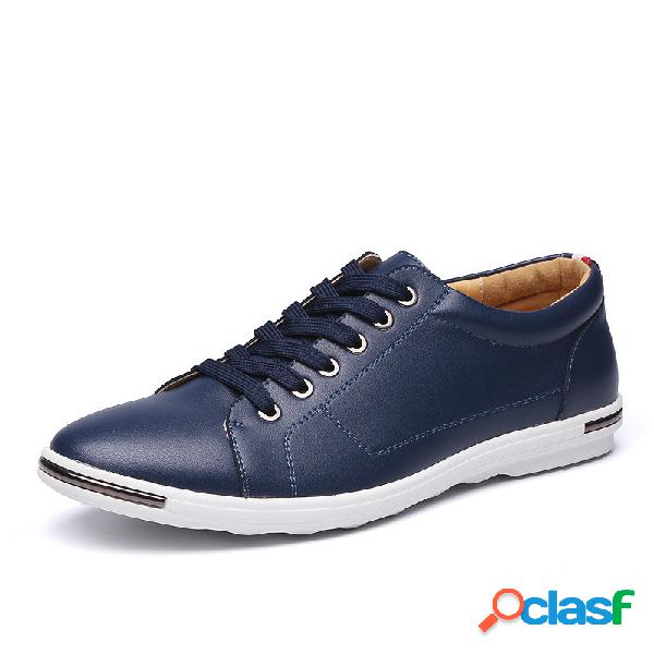 Zapatos planos casuales cómodos de moda con cordones