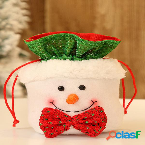 1Pcs Flannel Christmas Candy Bolsa Gift Bolsa Home Christmas
