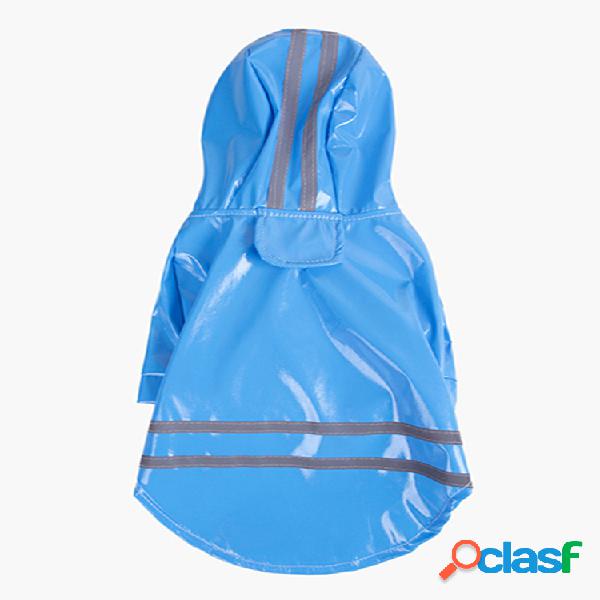 5 colores Impermeable Tira reflectante PU Perro Impermeable