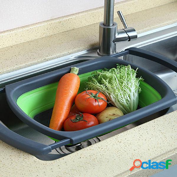 Cesta de drenaje flexible de frutas y verduras Colador de