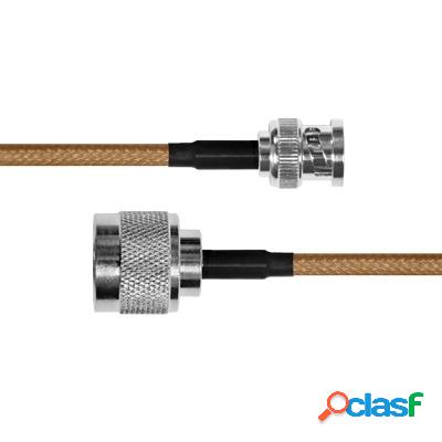 Epcom Cable Coaxial BNC Macho - N Macho, 60cm, Negro/Marrón