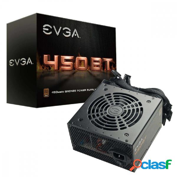 Fuente de Poder EVGA 450 BT 80 PLUS Bronze, 24-pin ATX,