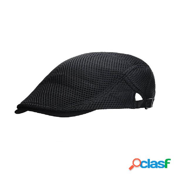 Hombre Mujer Boina Forward Cap Gorra de malla transpirable