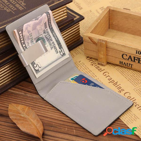 Hombres Casual Money Clip Light Wallet Tarjetas de efectivo