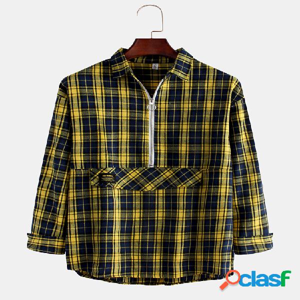Media cremallera para hombre Big Pocket Ins Style Check