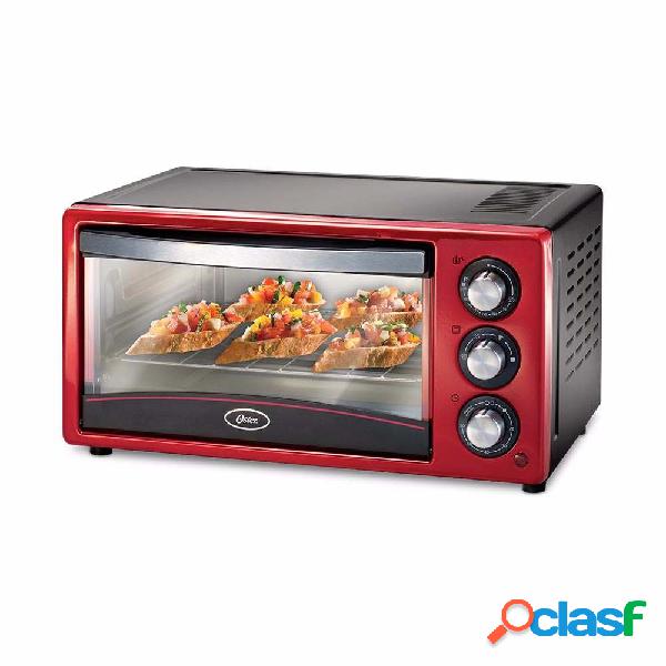 Oster Horno Eléctrico TSSTTV15LTR-013, 1300W, Negro/Rojo