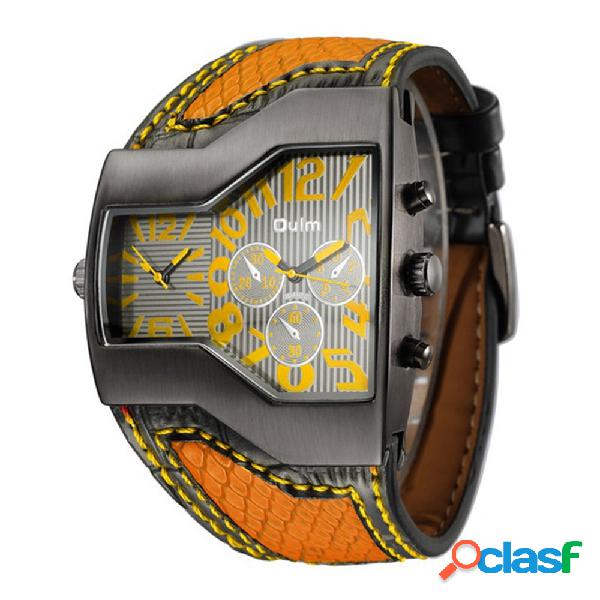 Reloj de pulsera deportivo de cuarzo con dos movimientos,