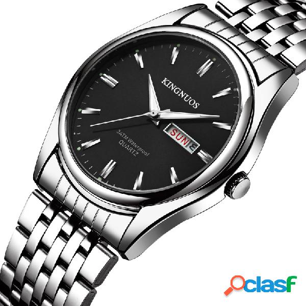 Relojes de plata para hombre clásicos Relojes de cuarzo