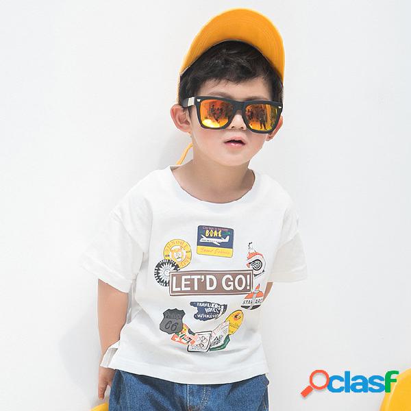 Ropa para niños Multi-estándar de impresión de manga