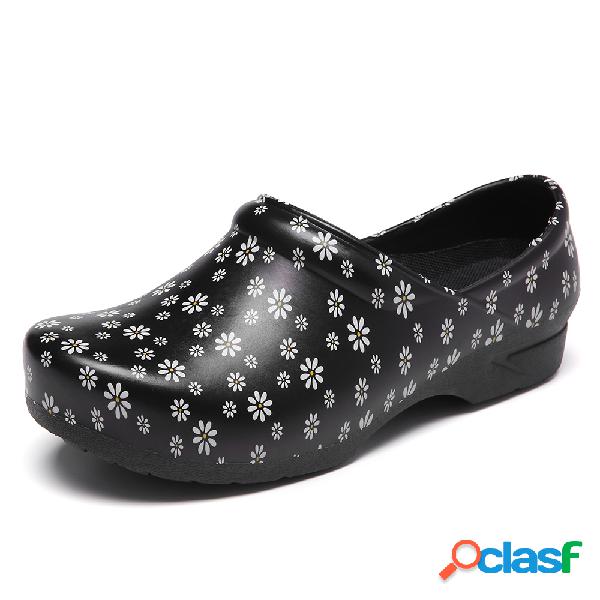 SOCOFY Floral Ligero Floral Sin cordones Impermeable Zapatos