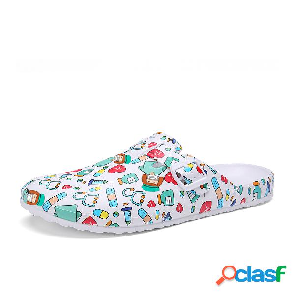 SOCOFY Mules livianos con correa con hebilla Impermeable