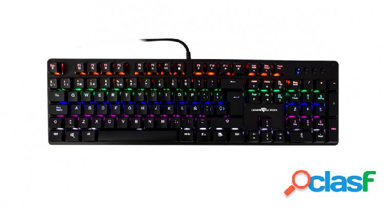 Teclado Gamer Game Factor KBG400 RGB, Teclado Mecánico,