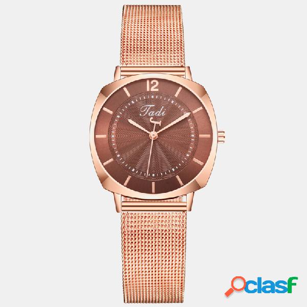 Trendy Elegant Mujer Reloj de pulsera Aleación completa Sin