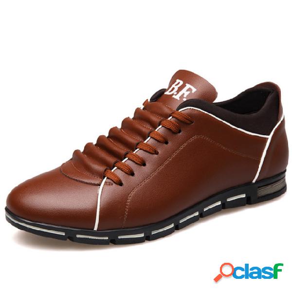 Zapatos casuales de gran tamaño con cordones para hombres