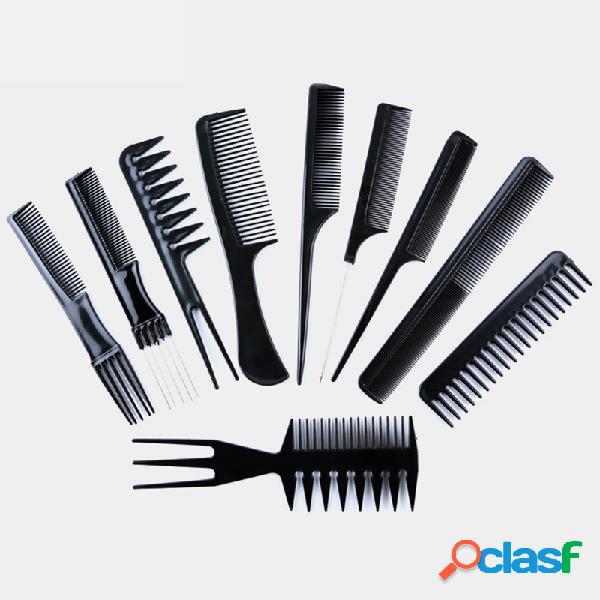 10 unids / set profesional Cabello Cepillo peine salón